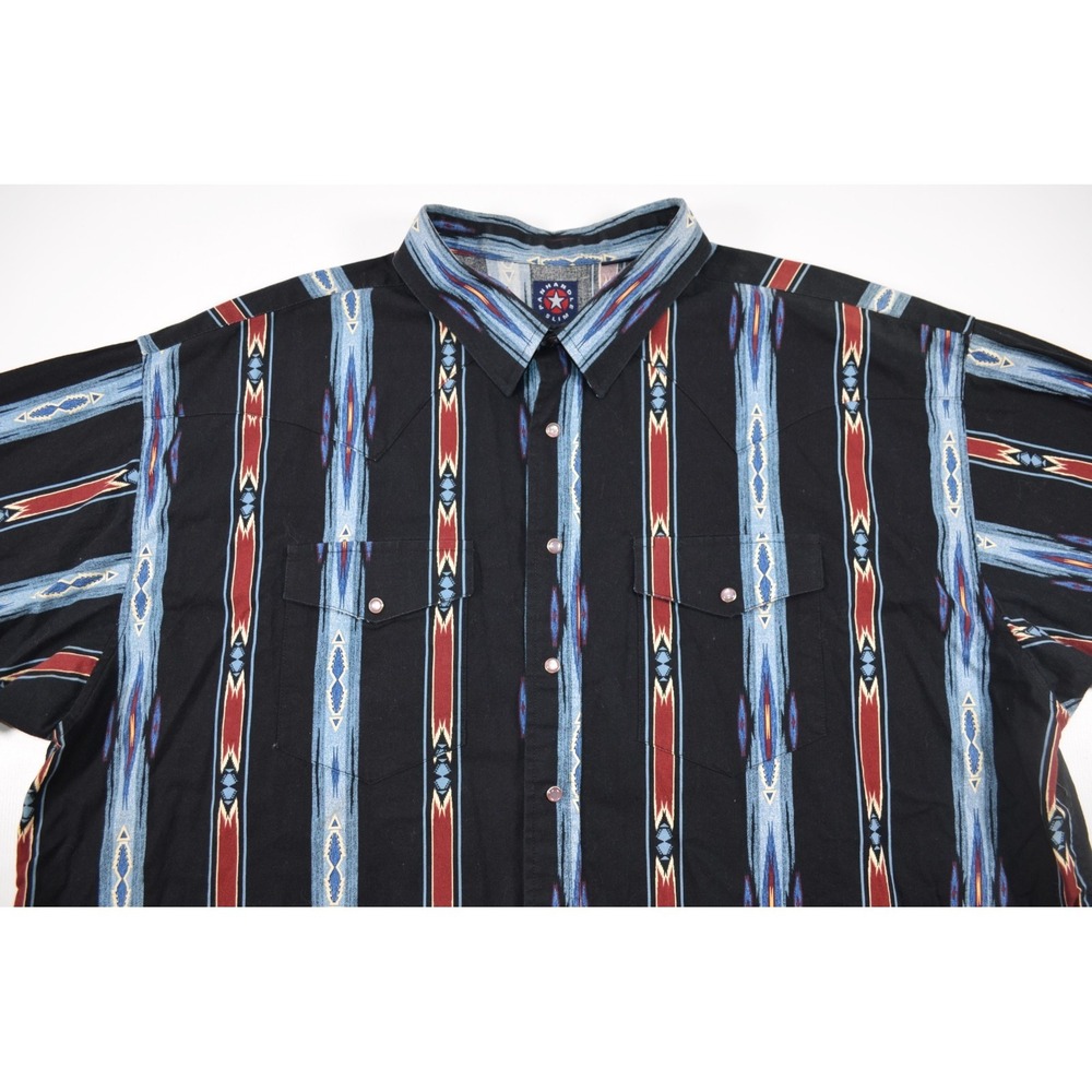 Panhandle Slim Western Shirt Mens 3XL Aztec Striped Snap Front Long Sleeve - Picture 6 of 16